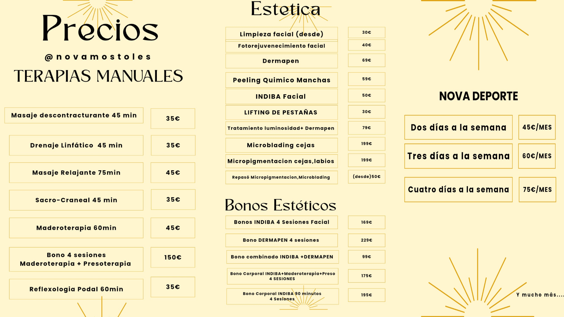 Precio NOVA